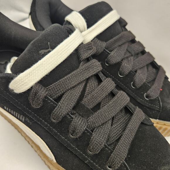 PUMA X RIHANNA WOMEN'S 10 CREEPER FENTY SNEAKERS BLACK SUEDE - Picture 7 of 8